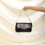 Rare Celine Boxcalf Triomphe Chain Pochette
