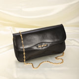 Rare Celine Boxcalf Triomphe Chain Pochette
