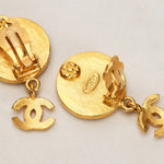 Chanel Mother of Pearl CC Drop Earrings