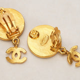 Chanel Mother of Pearl CC Drop Earrings