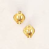 Chanel CC Diamond Clip-On Earrings