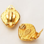 Chanel CC Diamond Clip-On Earrings