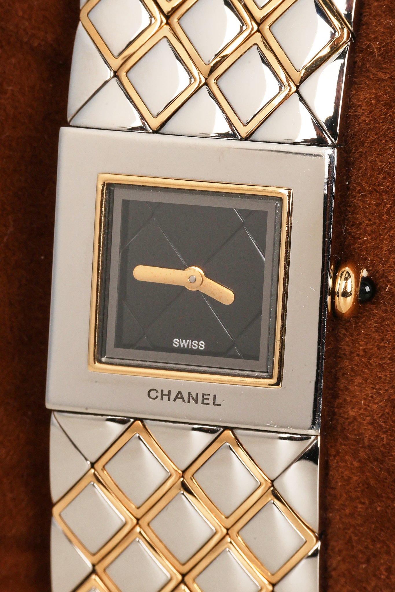 Chanel Matelasse 18K Gold and Stainless Steel Watch 19mm