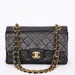 Chanel Small Classic Double Flap Black Lambskin 24K GP