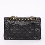 Chanel Small Classic Double Flap Black Lambskin 24K GP
