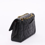 Chanel Small Classic Double Flap Black Lambskin 24K GP