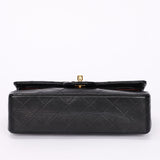 Chanel Small Classic Double Flap Black Lambskin 24K GP