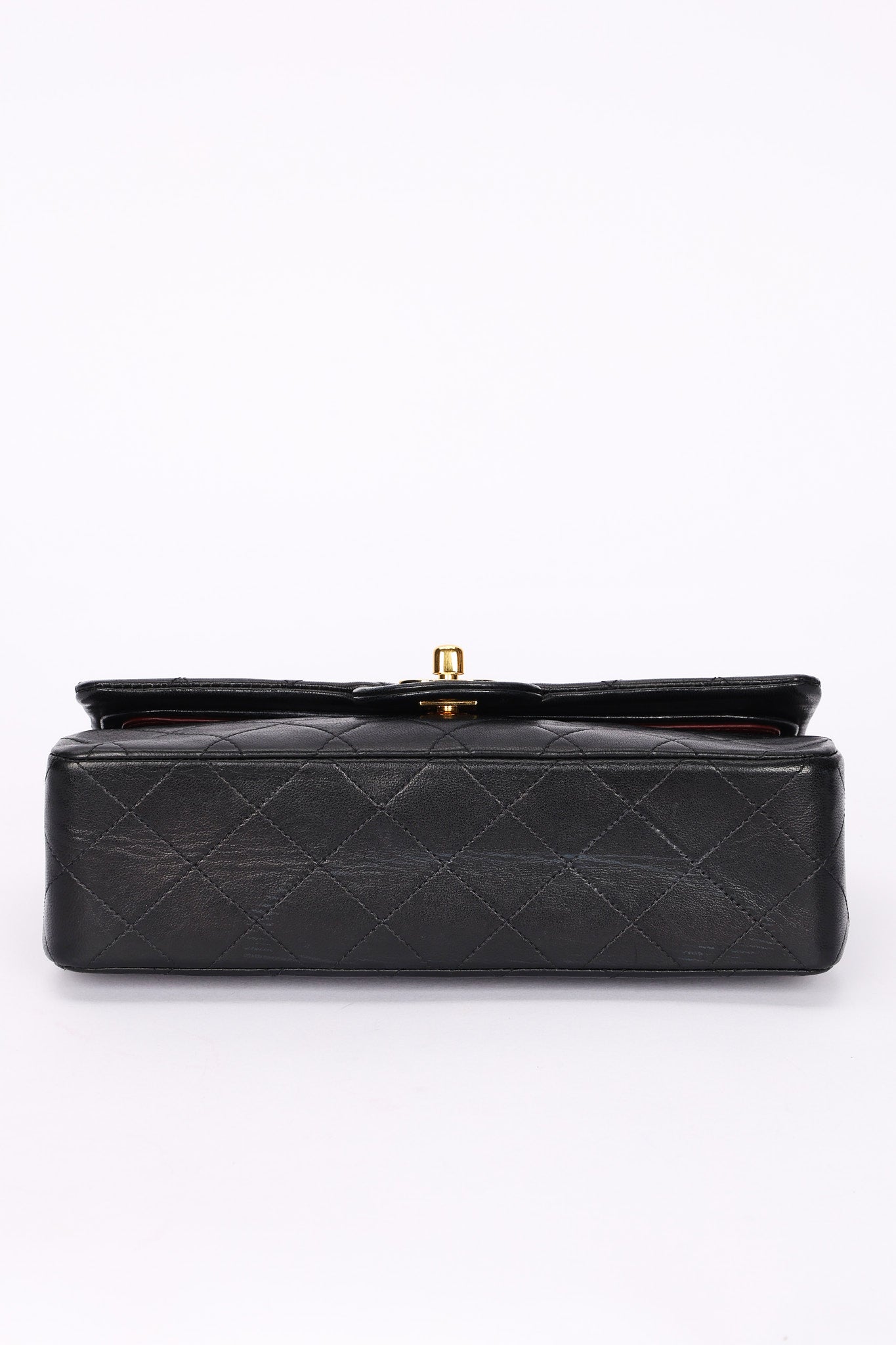 Chanel Small Classic Double Flap Black Lambskin 24K GP