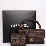 Chanel Parent & Child Kelly Brown Lambskin 24K GP