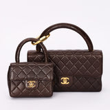 Chanel Parent & Child Kelly Brown Lambskin 24K GP