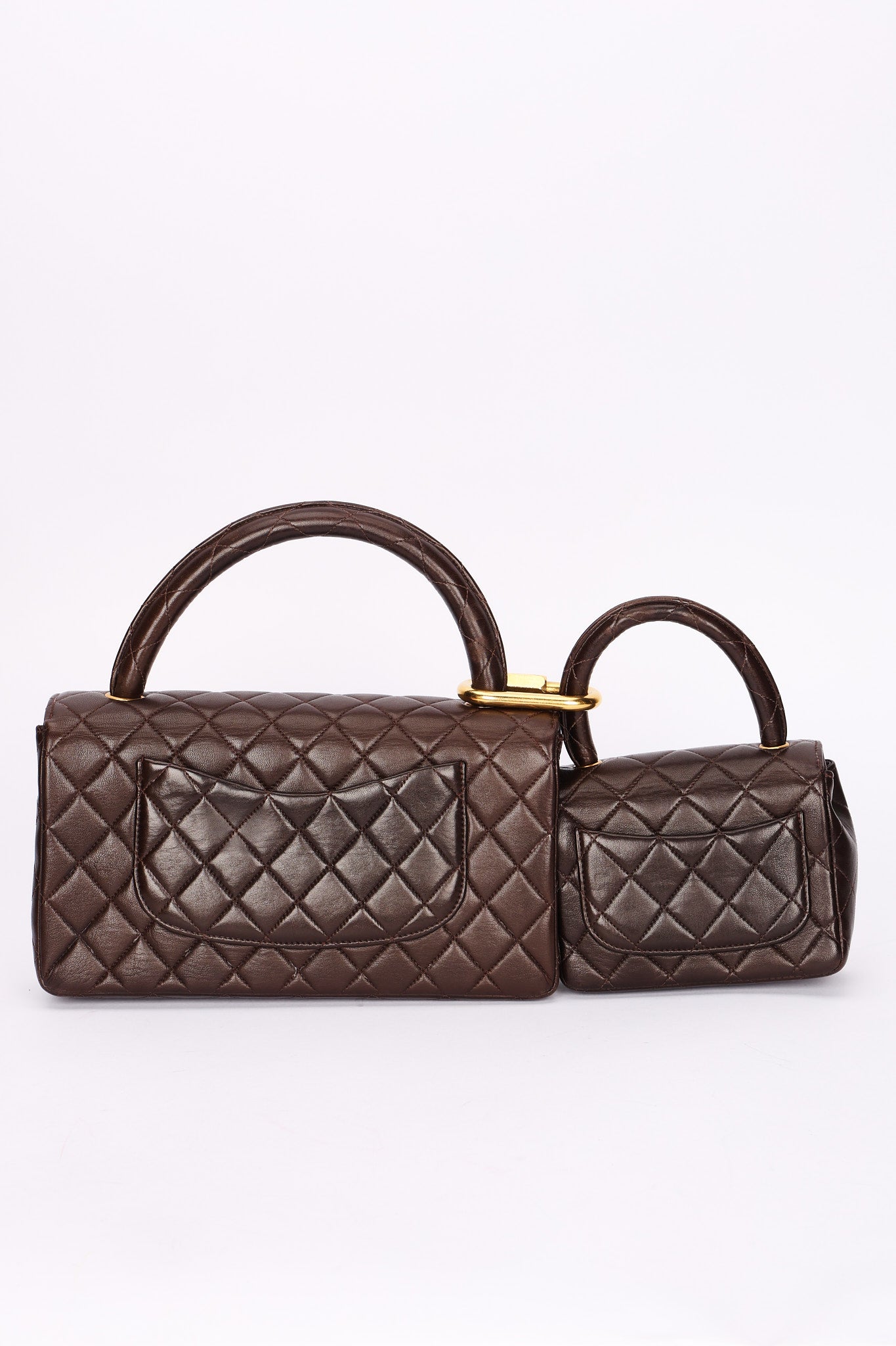 Chanel Parent & Child Kelly Brown Lambskin 24K GP