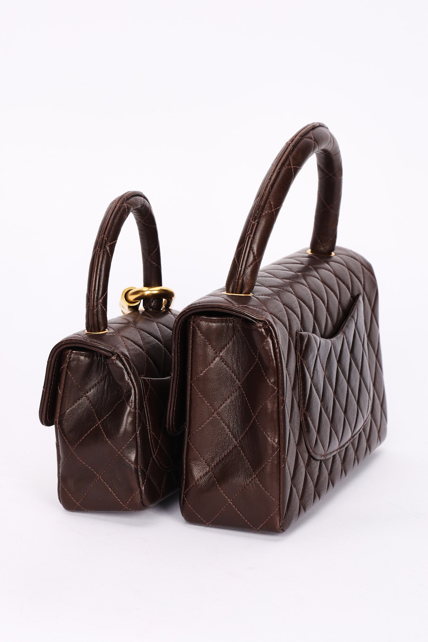 Chanel Parent & Child Kelly Brown Lambskin 24K GP