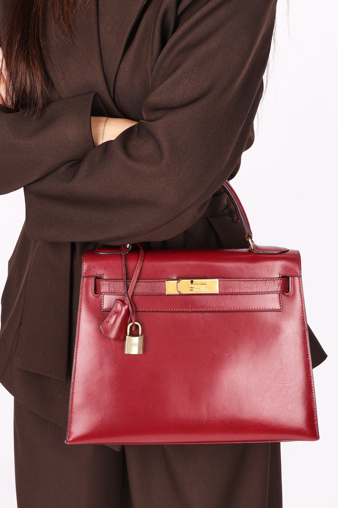 Hermès Kelly 30 Rouge H Box 1986 GHW