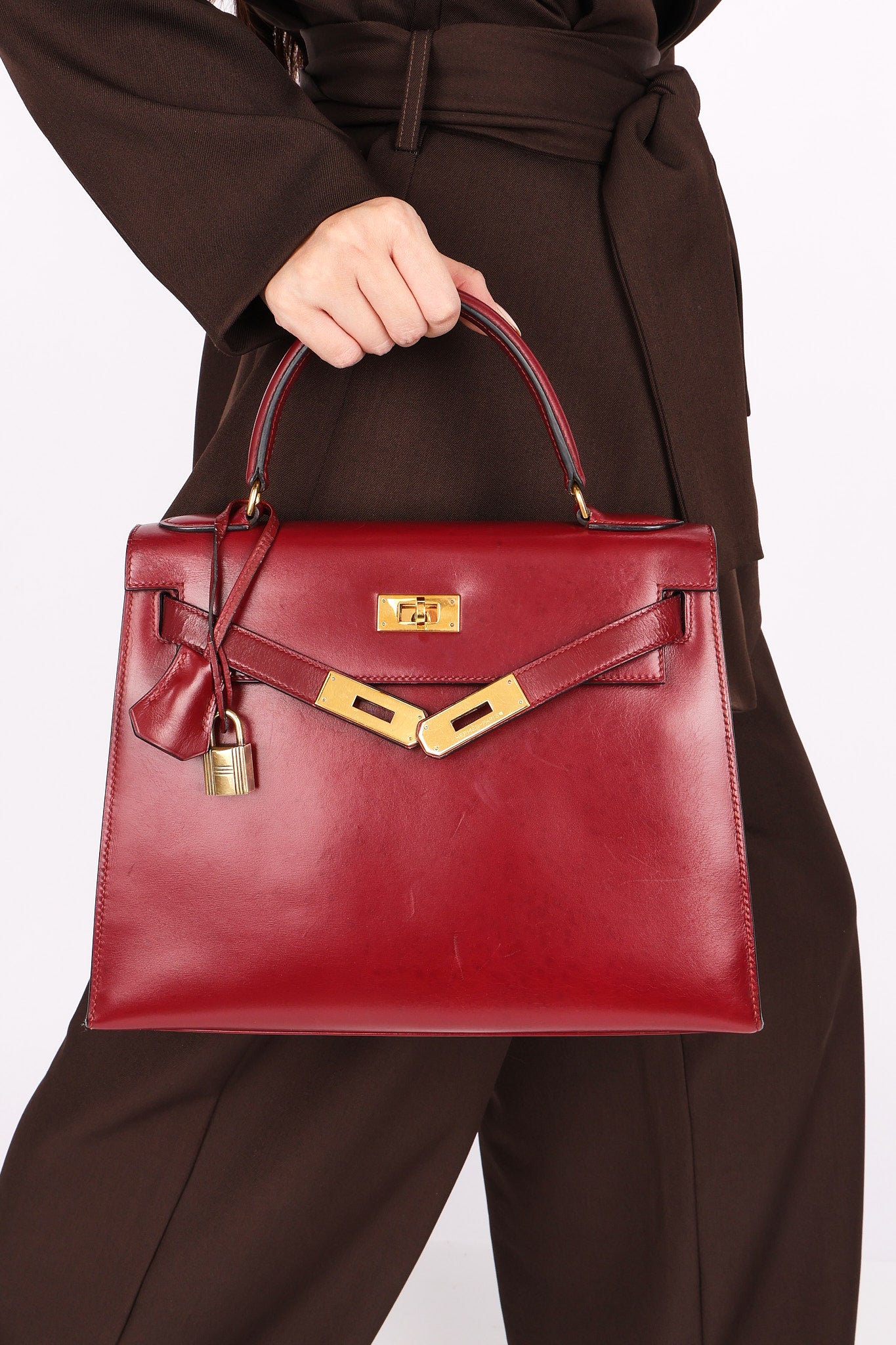 Hermès Kelly 30 Rouge H Box 1986 GHW