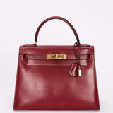Hermès Kelly 30 Rouge H Box 1986 GHW