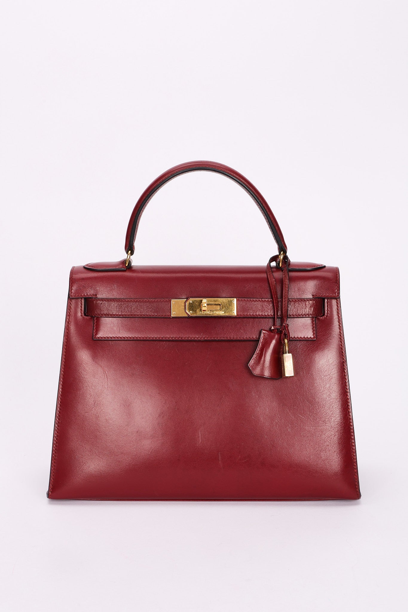 Hermès Kelly 30 Rouge H Box 1986 GHW