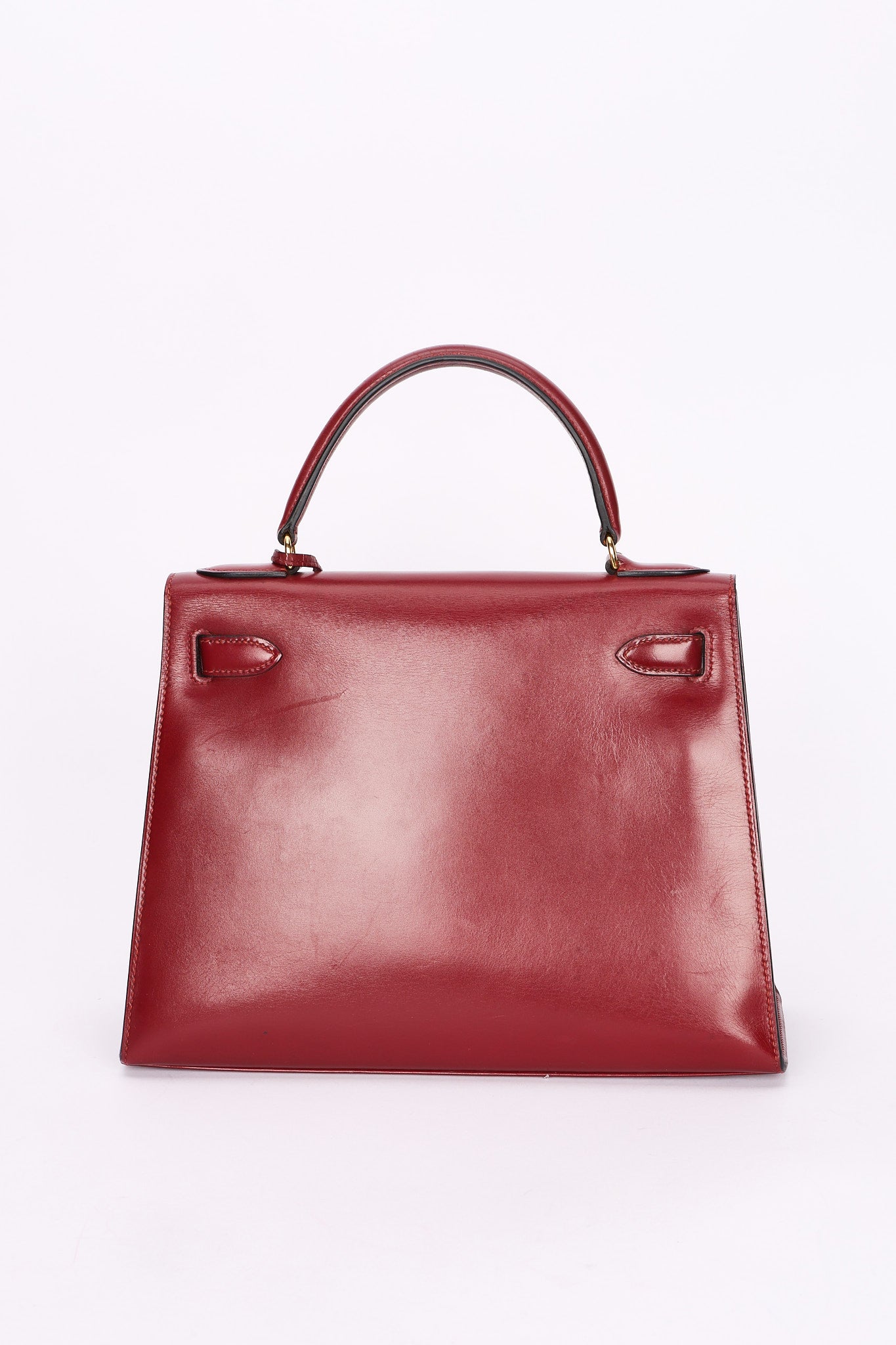 Hermès Kelly 30 Rouge H Box 1986 GHW