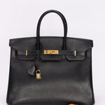 Hermès Birkin 35 Noir (leather) GHW