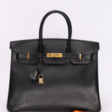Hermès Birkin 35 Noir (leather) GHW