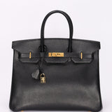Hermès Birkin 35 Noir (leather) GHW