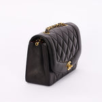 Chanel Small Diana Flap Black Lambskin 24K GP