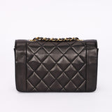 Chanel Small Diana Flap Black Lambskin 24K GP