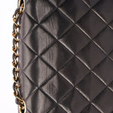 Chanel Small Diana Flap Black Lambskin 24K GP