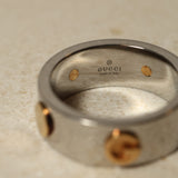 Gucci 18K Gold & Silver Combi Ring