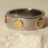 Gucci 18K Gold & Silver Combi Ring