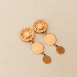 Hermès Cutout Clou de Selles Triple Drop Earrings