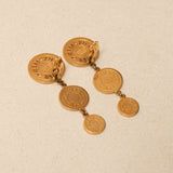Hermès Cutout Clou de Selles Triple Drop Earrings