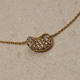 Tiffany & Co. x Elsa Peretti 18K YG Diamond Mini Bean Necklace