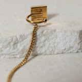 Fendi Stud and Ear Cuff Chain Climber Earring