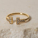 Tiffany & Co T Diamond Wire Ring 18K