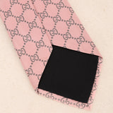 Gucci Monogram Pink Satin Tie - Drop 23