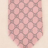 Gucci Monogram Pink Satin Tie - Drop 23