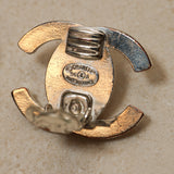 Chanel 1996 Crystal Embellished Large CC Turnlock Clip-On Earrings