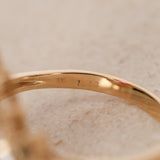 1970s - 1980s 18K Yellow Gold Ruby and Diamond Cluster Halo Ring, Size US 8 - Drop 23