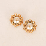 Chanel 1993 Pearl Wave Clip-On Earrings 24K GP - Drop 24