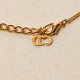 Dior Mother of Pearl Heart Logo Cutout Pendant Choker