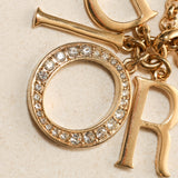 Dior XL Logo Crystal Charms Pendant Necklace
