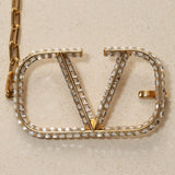 Valentino VLogo Crystal Baguette Waist Chain