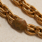 Chanel 70's Crystal Embellished Interlocking CC Pendant Choker