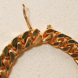Chanel 24k GP 70s-80s Crystal Embellished CC Curb Chain Bracelet