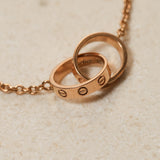 Cartier 18K Rose Gold Love Bracelet on Chain