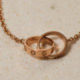 Cartier 18K Rose Gold Love Bracelet on Chain
