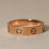 Cartier 18K Rose Gold Diamond Love Ring
