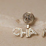 Chanel 2022 Pearl and Crystal Logos Stud