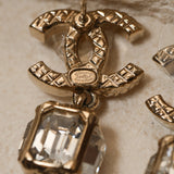 Chanel 2023 CC Crystal Drop Studs