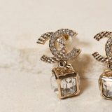Chanel 2023 CC Crystal Drop Studs